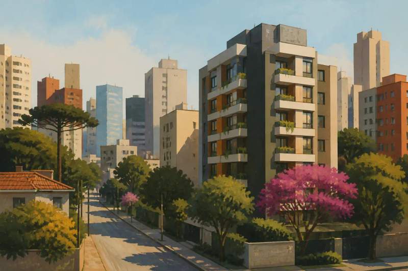 Apartamento mobiliado para locação no edifício Batel Soho Residence em Curitiba.