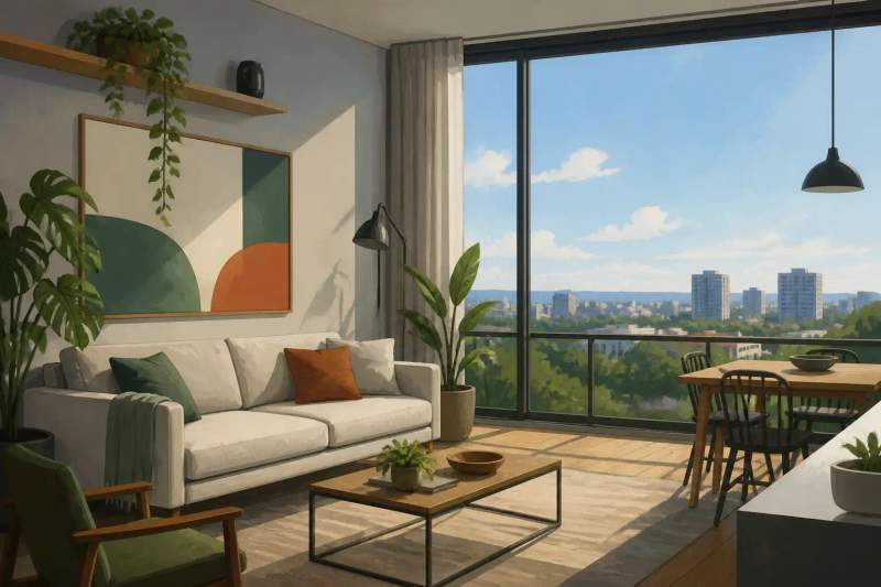 Fachada moderna do condomínio Lifespace Curitiba com apartamentos mobiliados para aluguel.